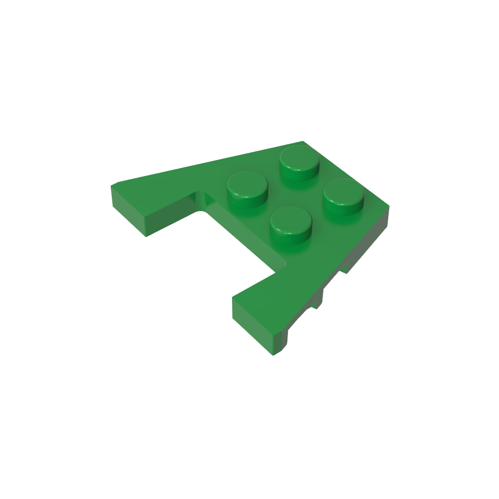 Placa de cuña de 3 x 4 con muescas para pernos-MyGobricksEs