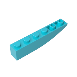 Ladrillo Curvo 6 x 1 Invertido-MyGobricksEs