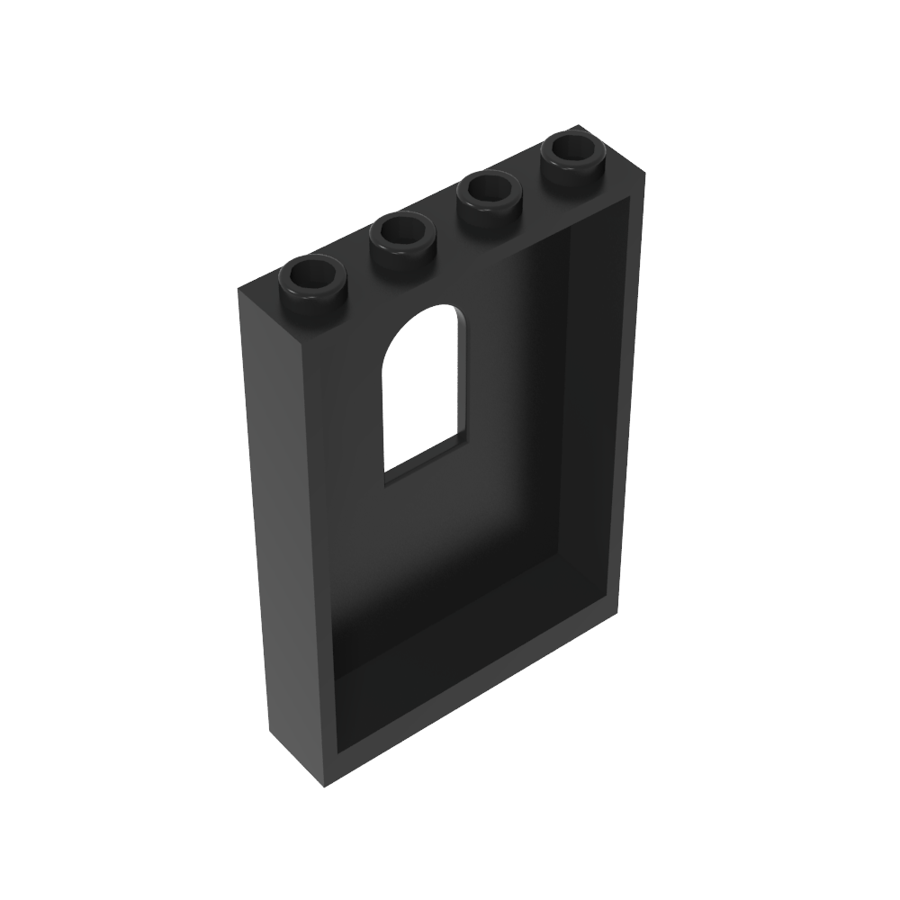 Panel 1 x 4 x 5 con ventana arqueada-MyGobricksEs