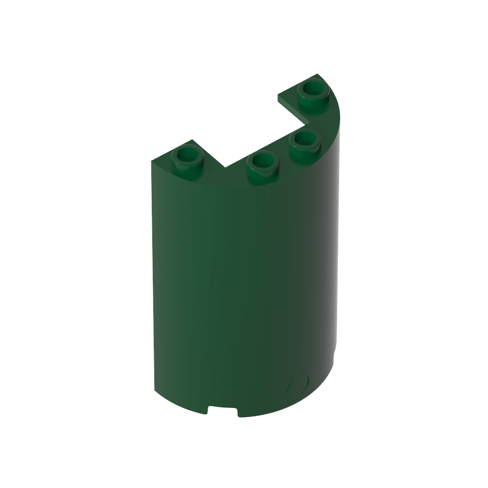 Cilindro medio 2 x 4 x 5 con recorte de 1 x 2-MyGobricksEs