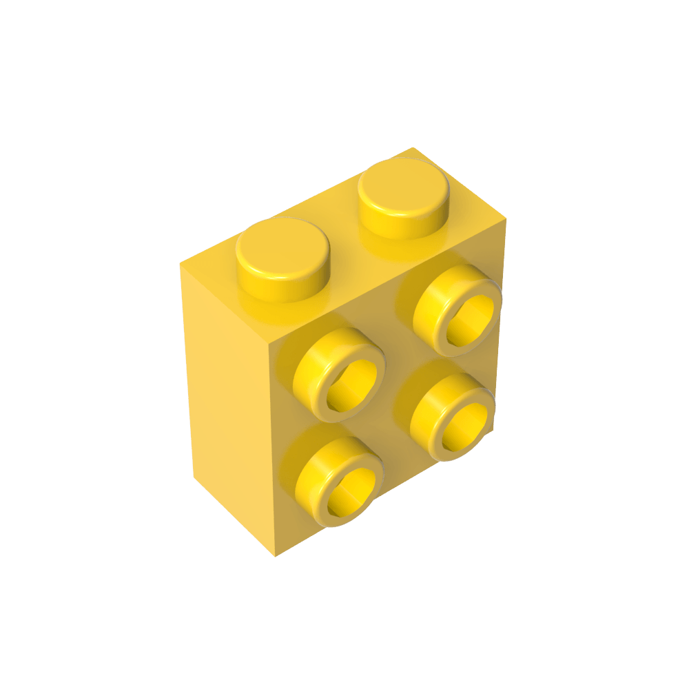 Ladrillo especial 1 x 2 x 1 2/3 con cuatro montantes en un lado-MyGobricksEs