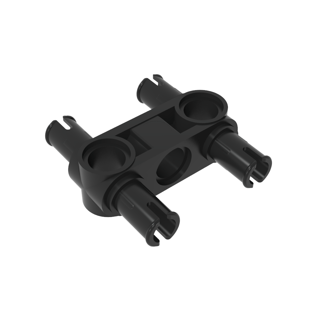 Conector Technic Pin Hub Perpendicular 3L con 4 Pines-MyGobricksEs