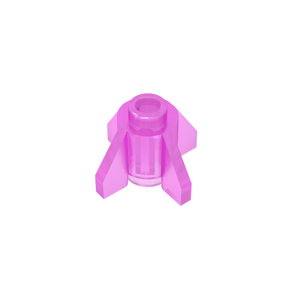 Ladrillo redondo 1 x 1 con aletas, montante abierto-MyGobricksEs