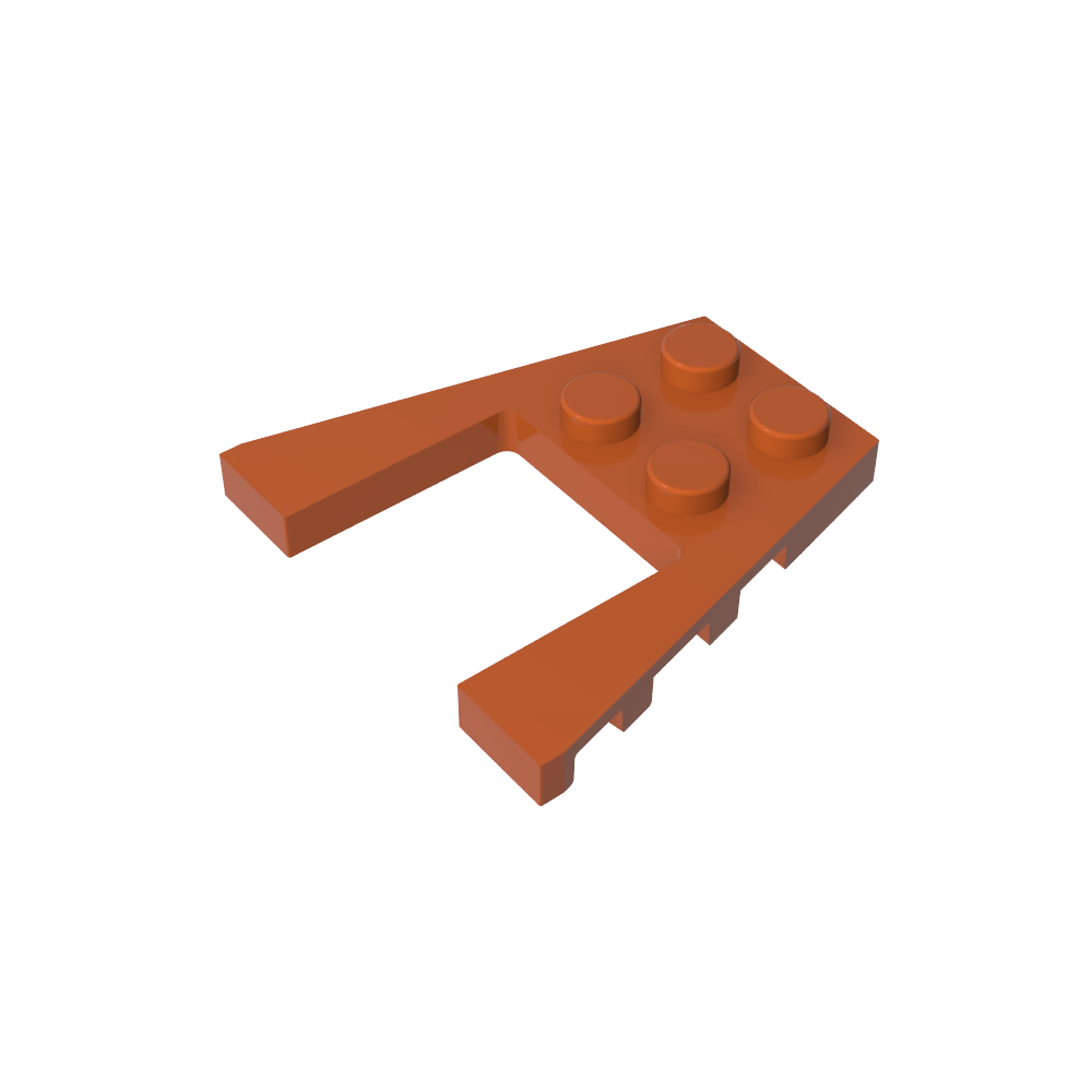 Placa de cuña 4 x 4 con corte de 2 x 2-MyGobricksEs