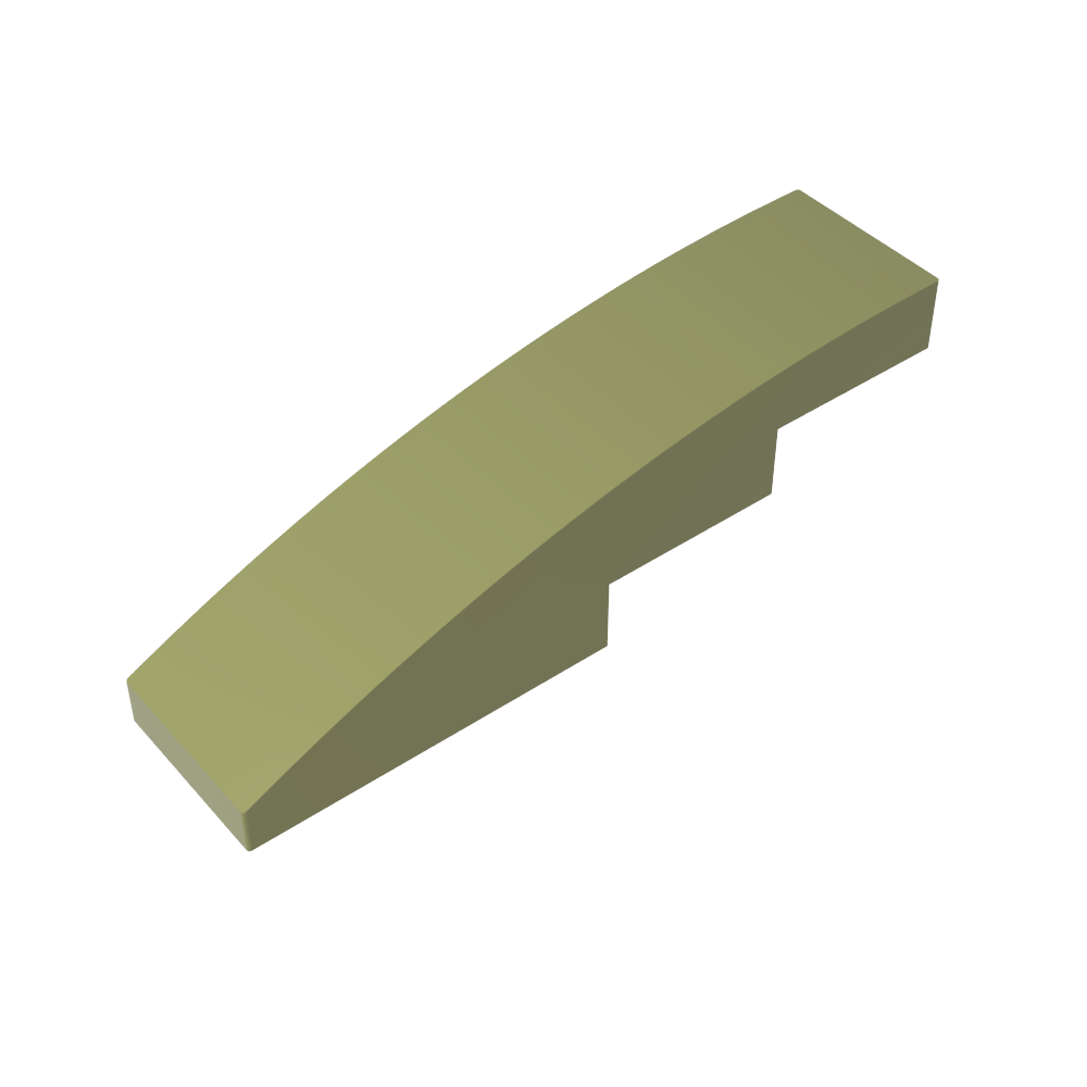 Pendiente curva 4 x 1 sin montantes [Soporte para montantes con crestas asimétricas]-MyGobricksEs