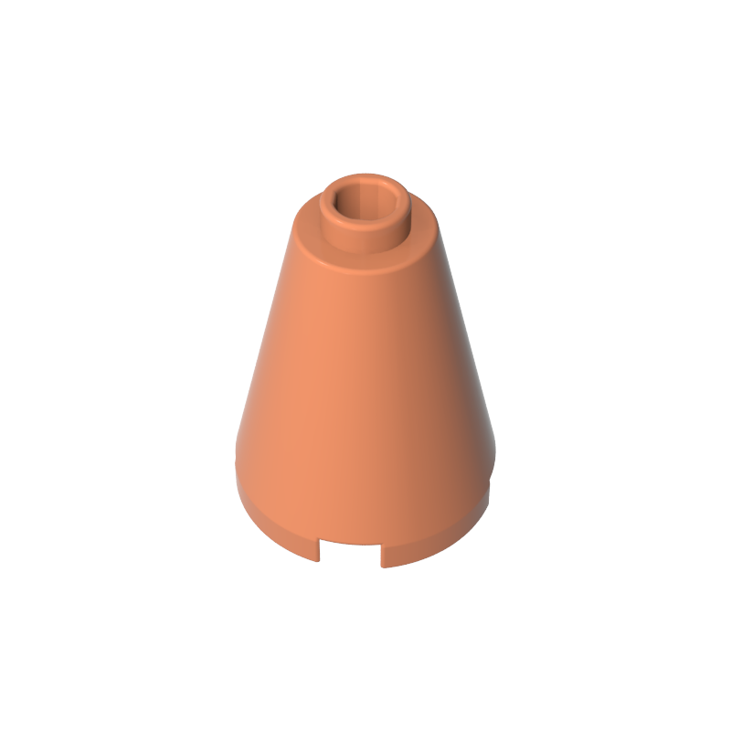 Cono 2 x 2 x 2 con perno abierto bloqueado-MyGobricksEs