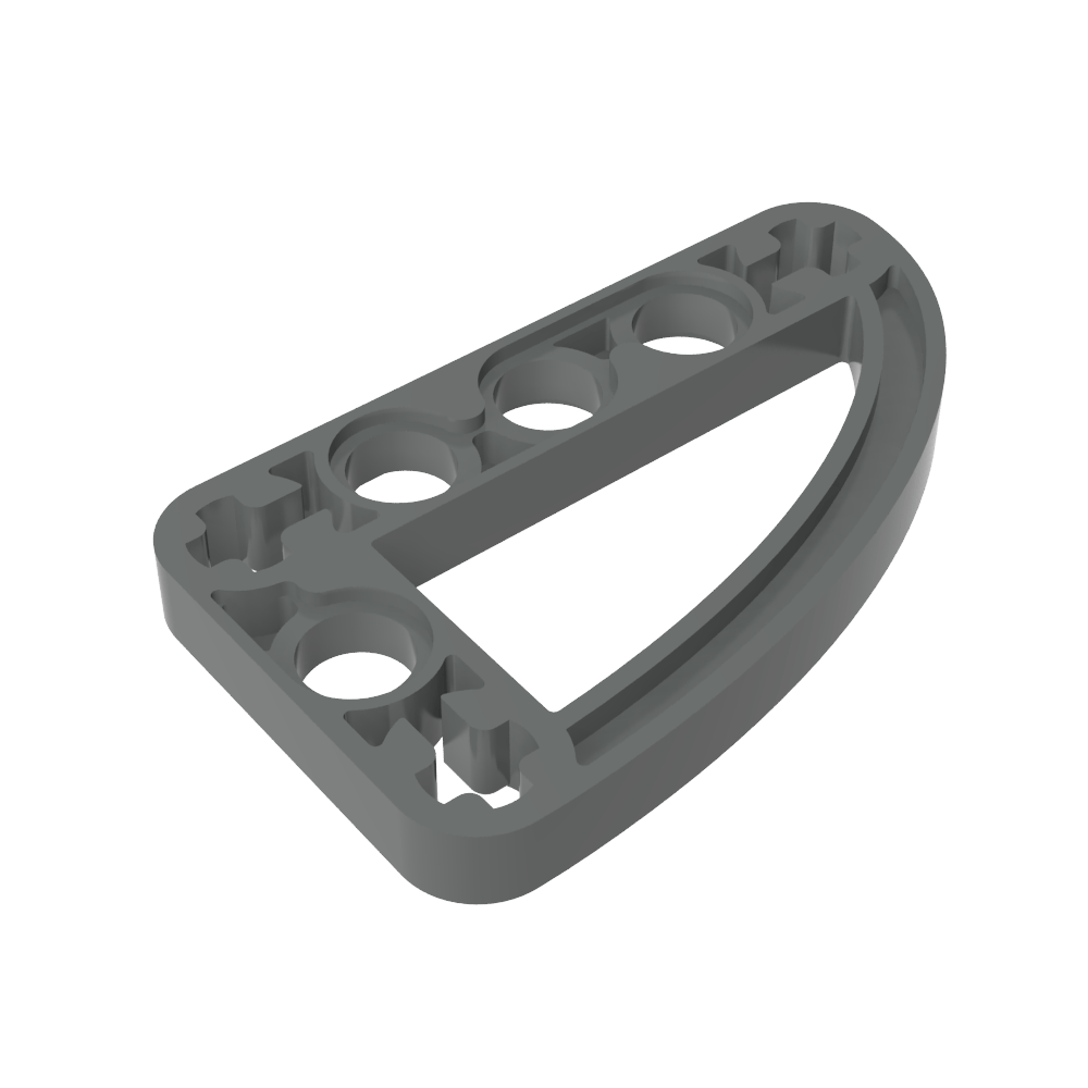 Viga técnica 3 x 5 en forma de L con un cuarto de elipse delgado-MyGobricksEs