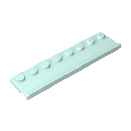 Placa especial 2 x 8 con riel para puerta-MyGobricksEs