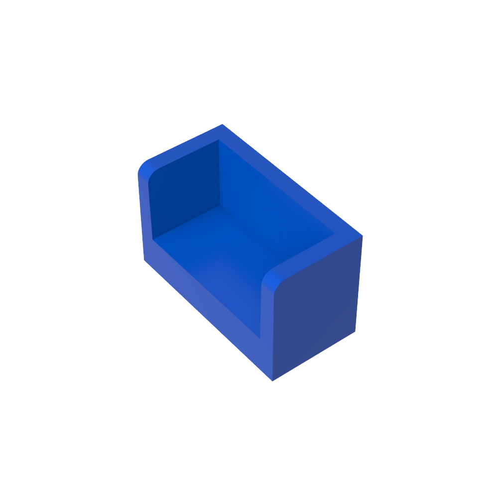 Panel 1 x 2 x 1 con esquinas redondeadas y 2 lados-MyGobricksEs