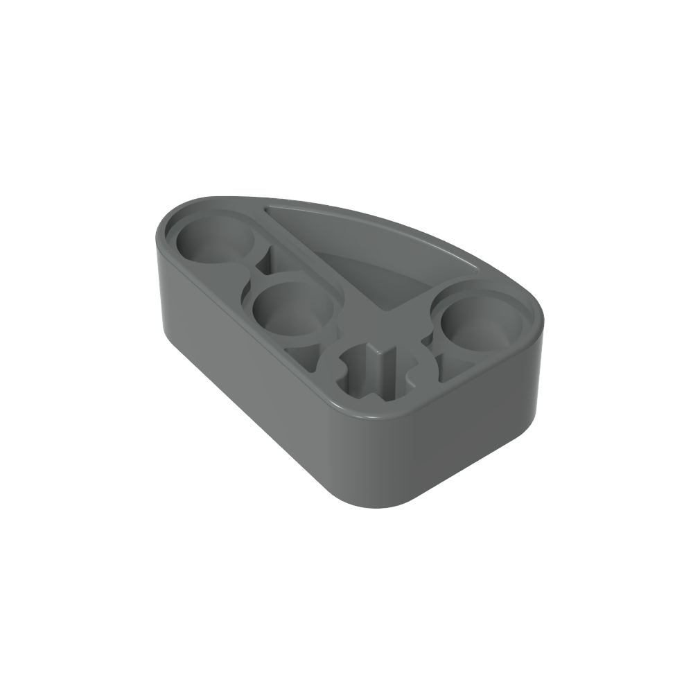 Viga técnica 2 x 3 en forma de L con un cuarto de elipse de espesor-MyGobricksEs