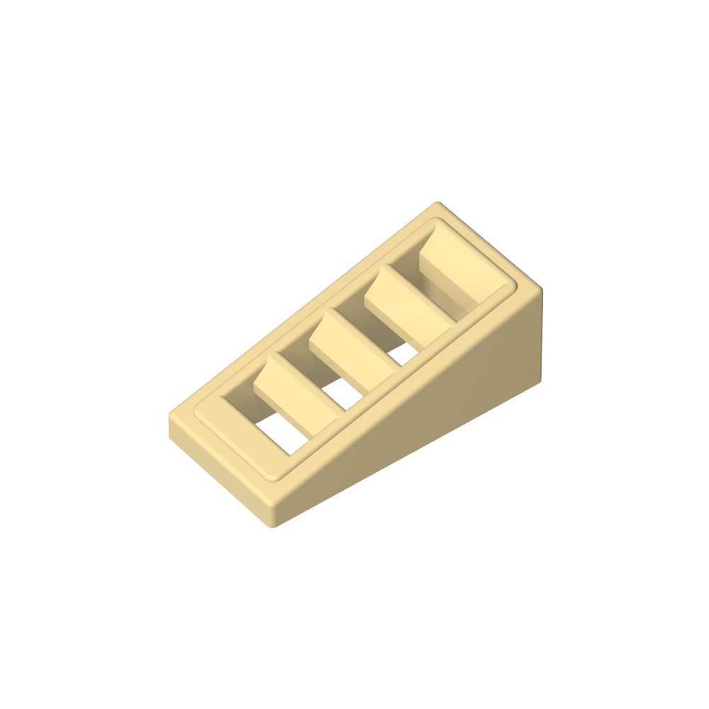 Pendiente 18° 2 x 1 x 2/3 con 4 ranuras-MyGobricksEs