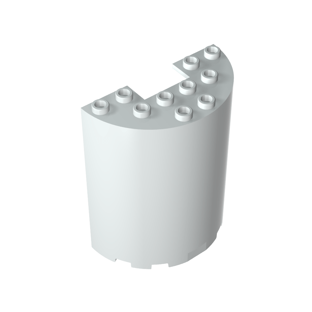 Cilindro medio de 3 x 6 x 6 con recorte de 1 x 2-MyGobricksEs