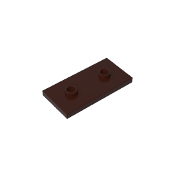 Placa especial 2 x 4 con ranura y dos pernos centrales (puente)-MyGobricksEs