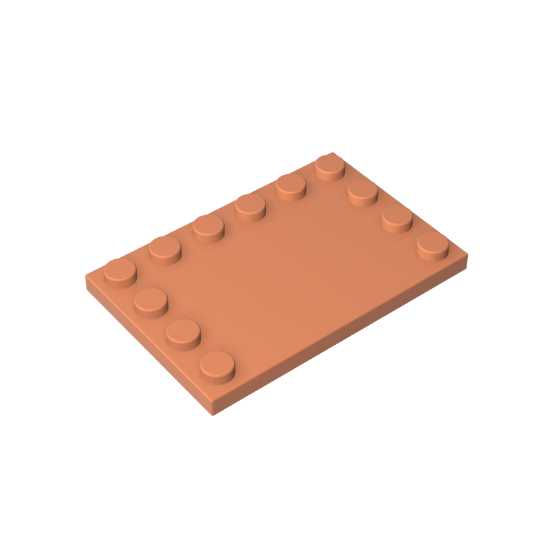 Placa especial 4 x 6 con tacos en 3 bordes-MyGobricksEs