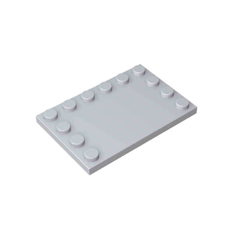 Placa especial 4 x 6 con tacos en 3 bordes-MyGobricksEs