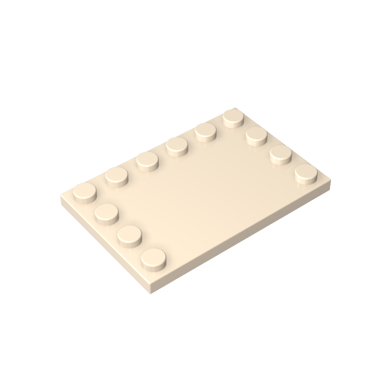 Placa especial 4 x 6 con tacos en 3 bordes-MyGobricksEs