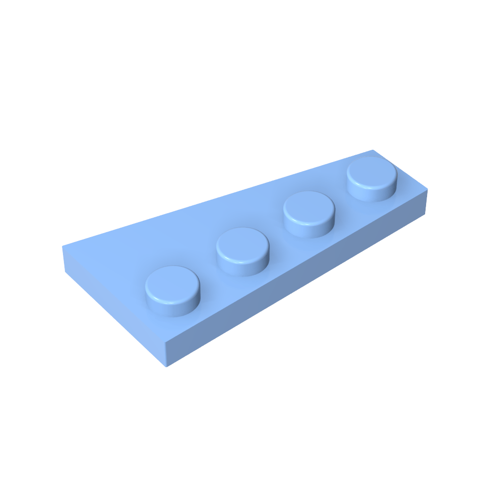 Placa de cuña 4 x 2 izquierda-MyGobricksEs