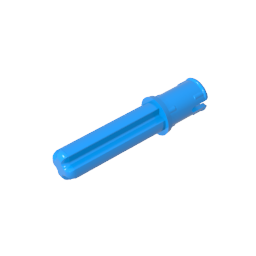 Pasador de eje Technic 3L con crestas de fricción longitudinales y eje 2L-MyGobricksEs