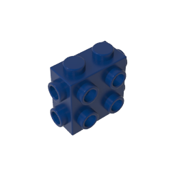Ladrillo especial 1 x 2 x 1 2/3 con ocho montantes en 3 lados-MyGobricksEs