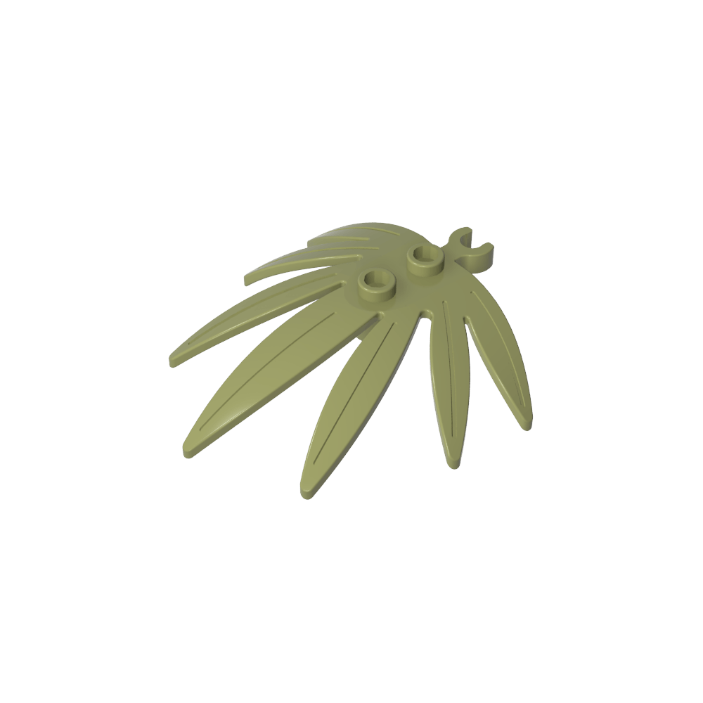 Planta, hojas 6 x 5 Swordleaf con clip (clip O abierto grueso)-MyGobricksEs