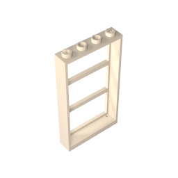 Ventana 1 x 4 x 6 Marco con 3 paneles-MyGobricksEs