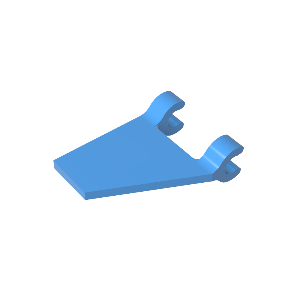 Bandera trapezoidal 2 x 2 con 2 clips [clips en U gruesos]-MyGobricksEs