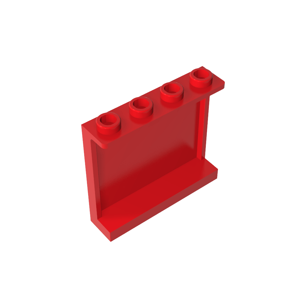 Panel 1 x 4 x 3 [Soportes laterales/Montantes huecos]-MyGobricksEs