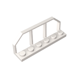 Placa especial 1 x 6 con valla de extremo de vagón de tren-MyGobricksEs