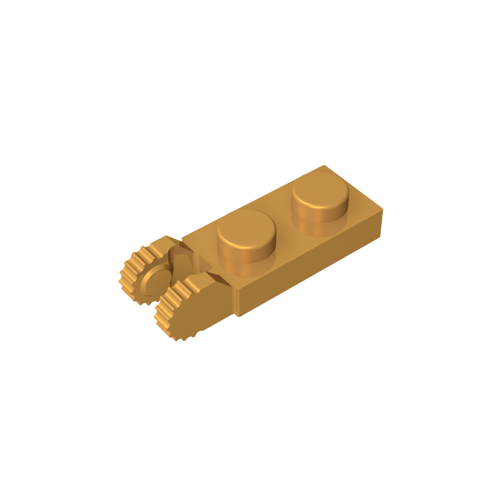 Placa de bisagra 1 x 2 con bloqueo con 2 dedos en el extremo, con ranura-MyGobricksEs
