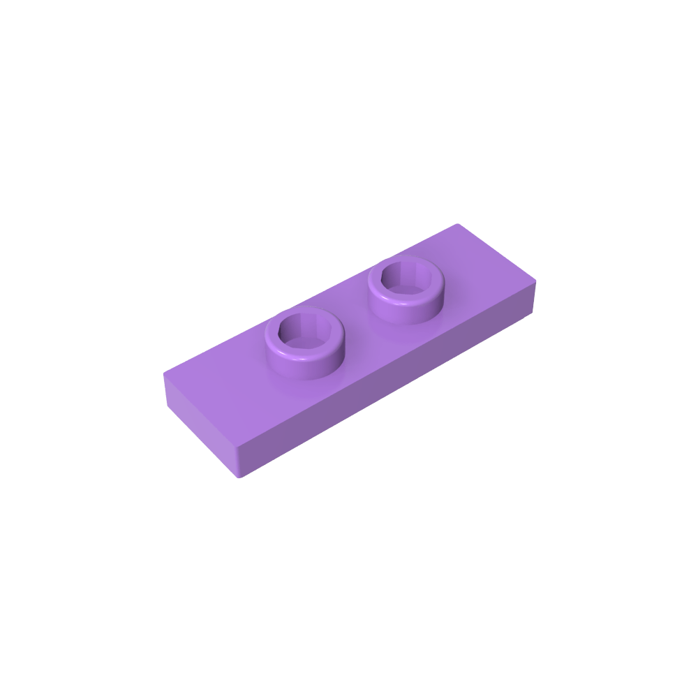 Placa especial 1 x 3 con 2 pernos con ranura y soporte interior para pernos (puente)-MyGobricksEs