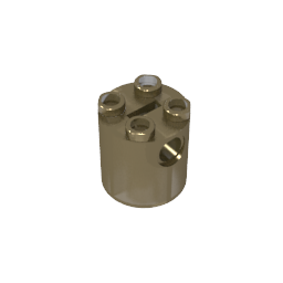 Cuerpo de robot de ladrillo redondo de 2 x 2 x 2 pulgadas (sin soporte de eje inferior)-MyGobricksEs