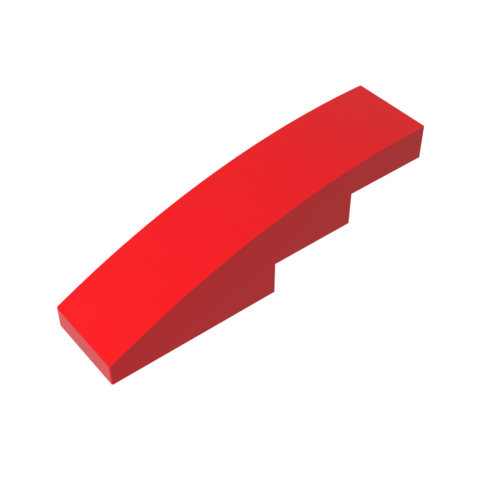 Pendiente curva 4 x 1 sin montantes [Soporte para montantes con crestas asimétricas]-MyGobricksEs