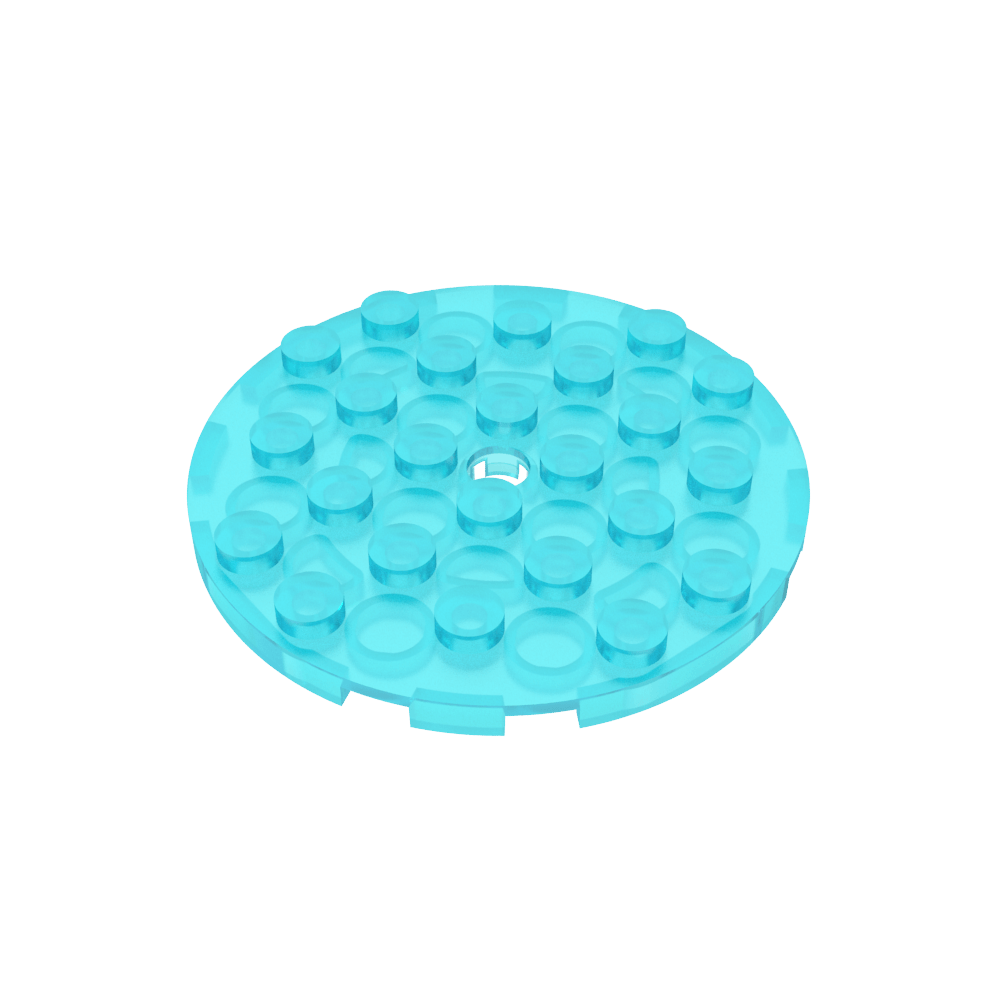 Plato redondo 6 x 6 con agujero-MyGobricksEs