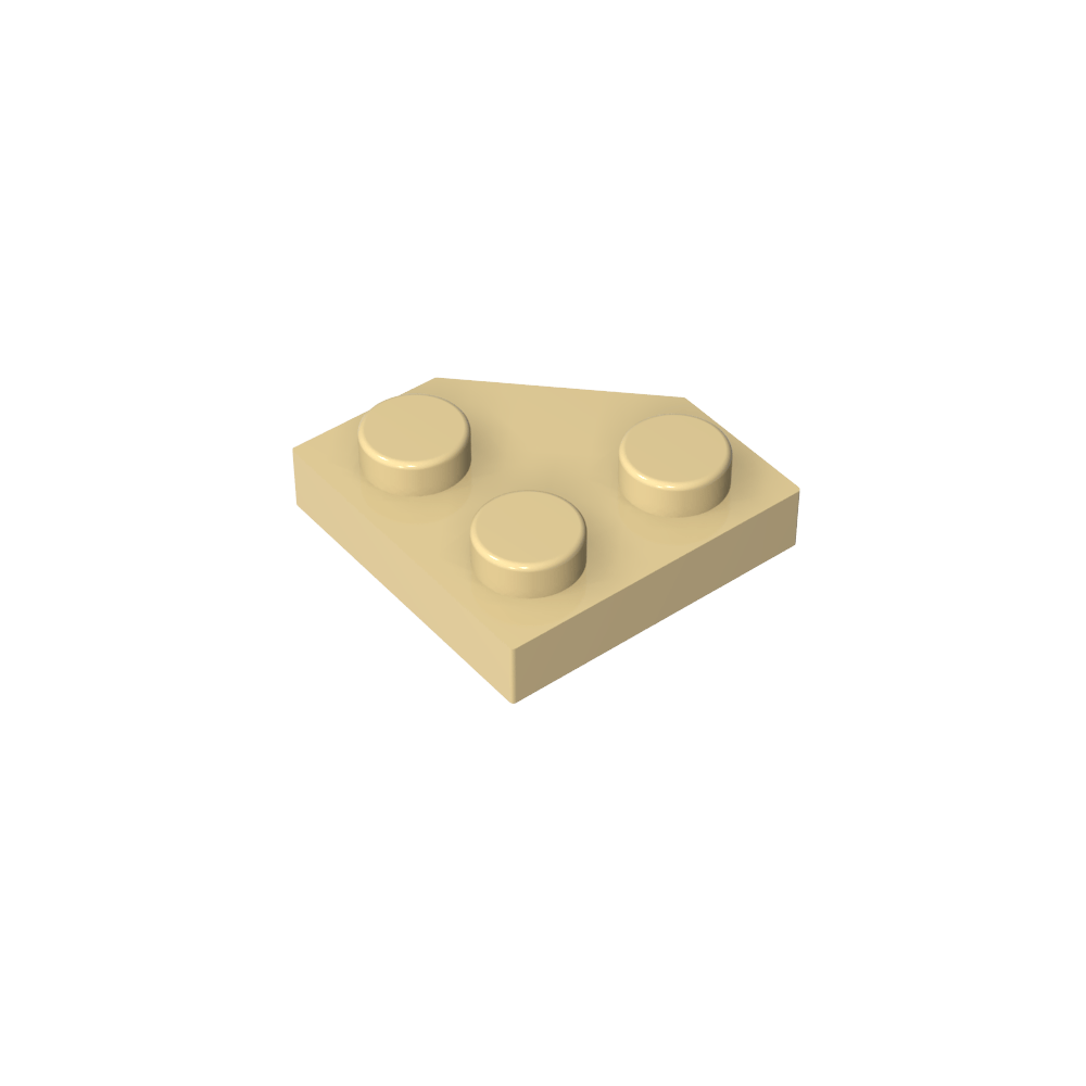 Placa de cuña de 2 x 2 con esquinas cortadas-MyGobricksEs
