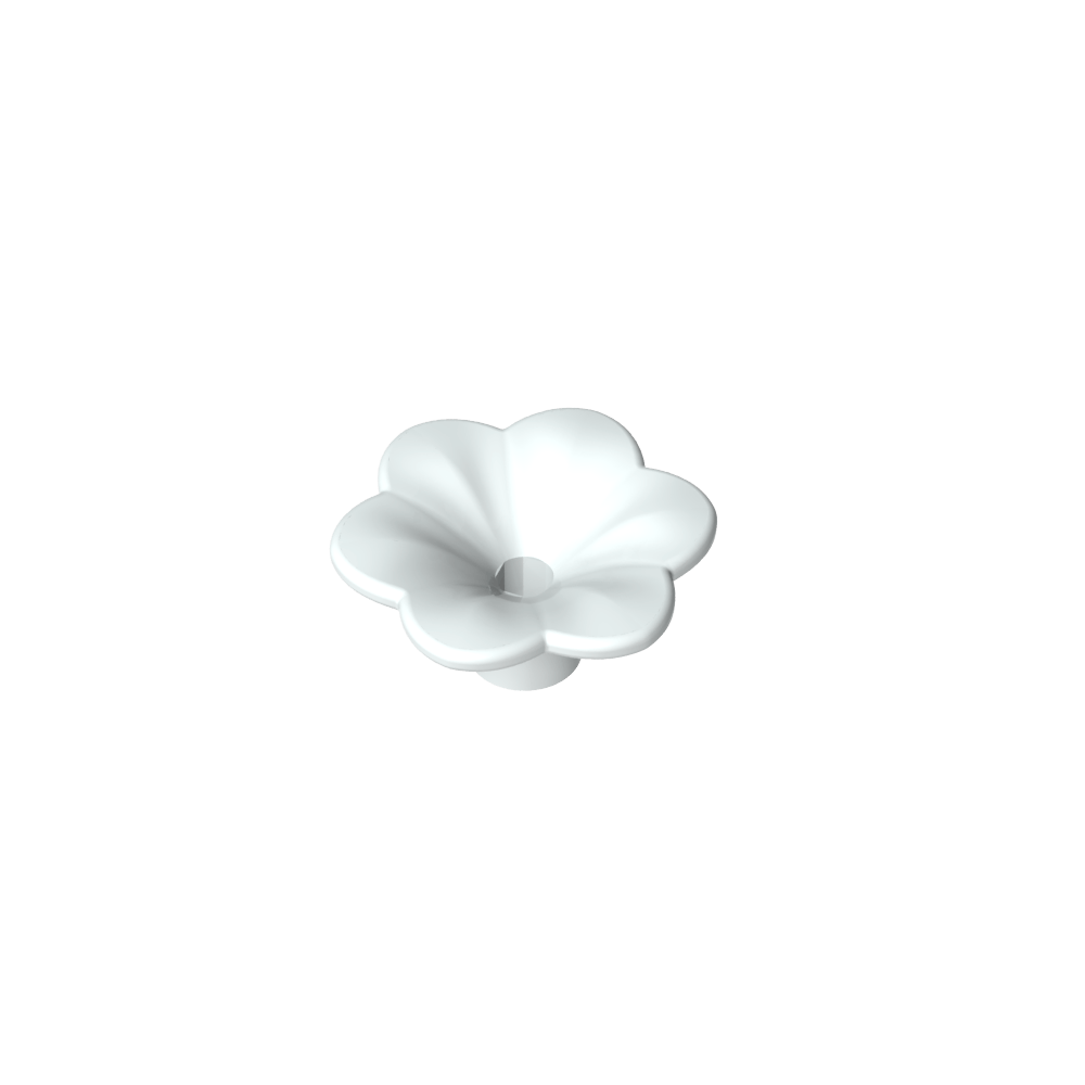 Planta, Kit de accesorios para exterior, Flor con 6 pétalos redondeados y alfiler-MyGobricksEs