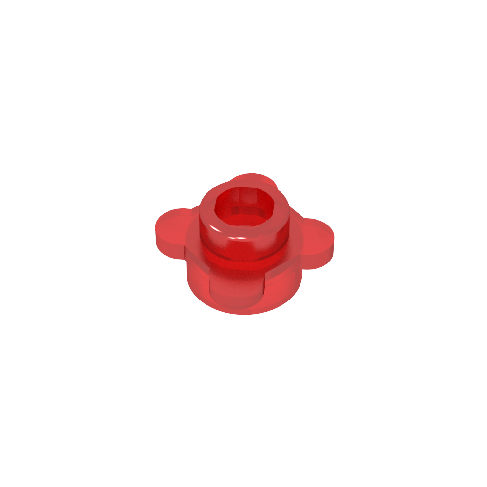 Planta, Flor, Plato Redondo 1 x 1 con 4 Pétalos-MyGobricksEs