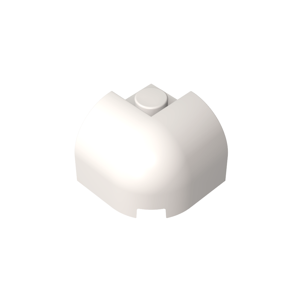 Ladrillo curvo 2 x 2 x 1 1/3 con parte superior curva - Esquina-MyGobricksEs