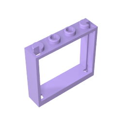 Ventana 1 x 4 x 3 sin pestañas de persiana-MyGobricksEs