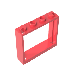 Ventana 1 x 4 x 3 sin pestañas de persiana-MyGobricksEs
