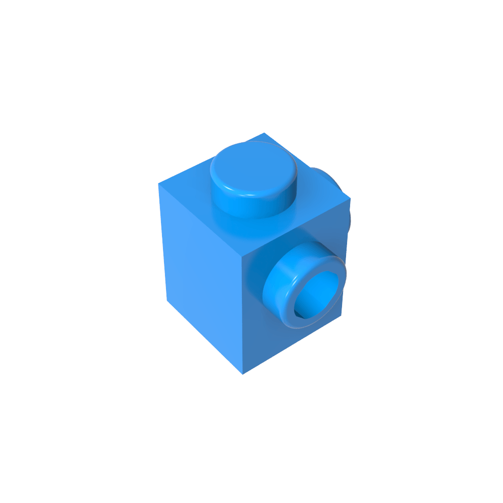 Ladrillo especial 1 x 1 con montantes en 2 lados adyacentes-MyGobricksEs
