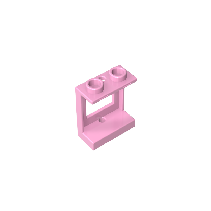 Ventana de 1 x 2 x 2, plano, un solo orificio superior e inferior para vidrio-MyGobricksEs