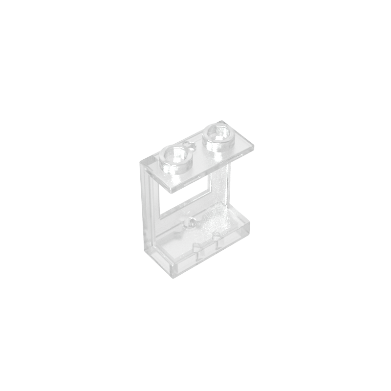 Ventana de 1 x 2 x 2, plano, un solo orificio superior e inferior para vidrio-MyGobricksEs