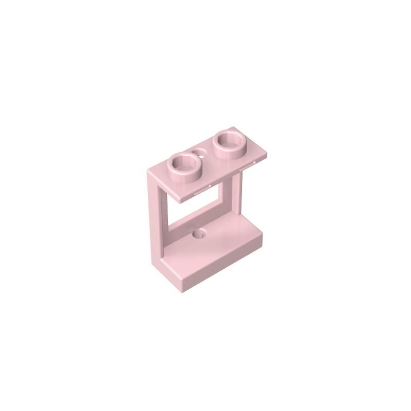 Ventana de 1 x 2 x 2, plano, un solo orificio superior e inferior para vidrio-MyGobricksEs