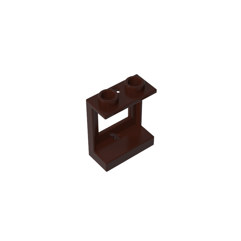 Ventana de 1 x 2 x 2, plano, un solo orificio superior e inferior para vidrio-MyGobricksEs