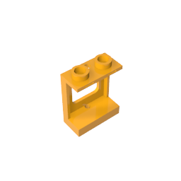 Ventana de 1 x 2 x 2, plano, un solo orificio superior e inferior para vidrio-MyGobricksEs