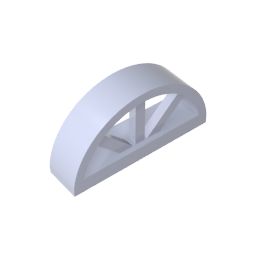 Ventana de 1 x 4 x 1 2/3 con parte superior redondeada con radios-MyGobricksEs