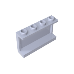 Panel 1 x 4 x 2 con soportes laterales - Montantes huecos-MyGobricksEs