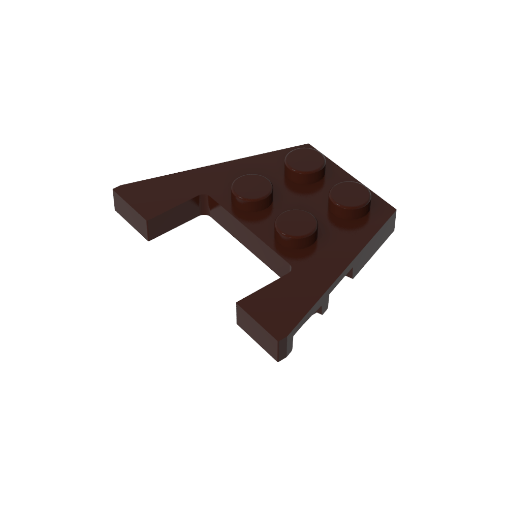 Placa de cuña de 3 x 4 con muescas para pernos-MyGobricksEs