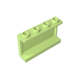 Panel 1 x 4 x 2 con soportes laterales - Montantes huecos-MyGobricksEs