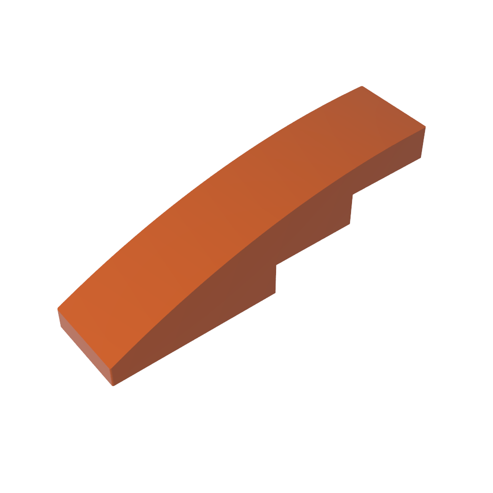 Pendiente curva 4 x 1 sin montantes [Soporte para montantes con crestas asimétricas]-MyGobricksEs